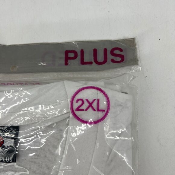 Vintage United Plus Under Shirt Mens 2XL White Ring Spun Cotton Short Sleeve - Picture 3 of 11